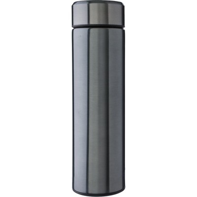 Thermos with strainer for laser engraving